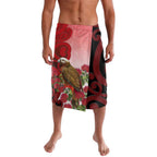 New Zealand Parrot Kaka Lavalava Maori Koru With Pohutukawa Flowers - Aussie Hoodie