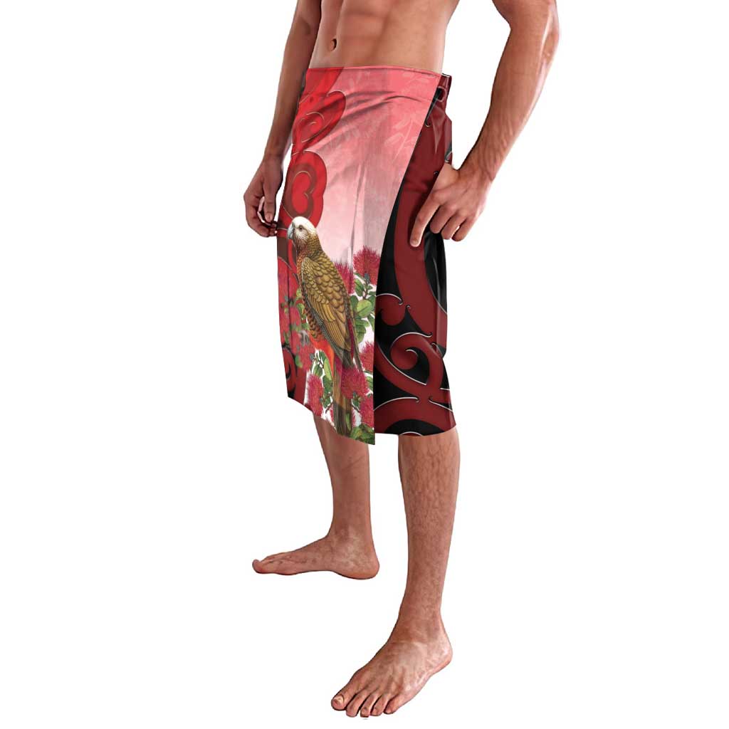 New Zealand Parrot Kaka Lavalava Maori Koru With Pohutukawa Flowers - Aussie Hoodie