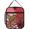 New Zealand Parrot Kaka Lunch Bag Maori Koru With Pohutukawa Flowers