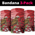 New Zealand Parrot Kaka Neck Gaiter Maori Koru With Pohutukawa Flowers - Aussie Hoodie