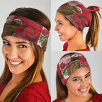 New Zealand Parrot Kaka Neck Gaiter Maori Koru With Pohutukawa Flowers - Aussie Hoodie