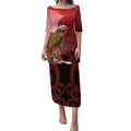 New Zealand Parrot Kaka Puletasi Maori Koru With Pohutukawa Flowers - Aussie Hoodie
