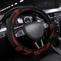 New Zealand Parrot Kaka Steering Wheel Cover Maori Koru With Pohutukawa Flowers - Aussie Hoodie