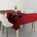 New Zealand Parrot Kaka Tablecloth Maori Koru With Pohutukawa Flowers - Aussie Hoodie