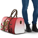 New Zealand Parrot Kaka Travel Bag Maori Koru With Pohutukawa Flowers - Aussie Hoodie