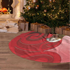 New Zealand Parrot Kaka Tree Skirt Maori Koru With Pohutukawa Flowers