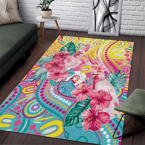 Australia Indigenous NAIDOC Week With Cockatoos Area Rug