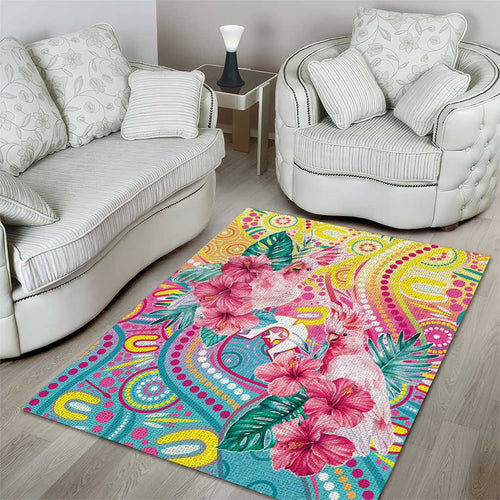 Australia Indigenous NAIDOC Week With Cockatoos Area Rug