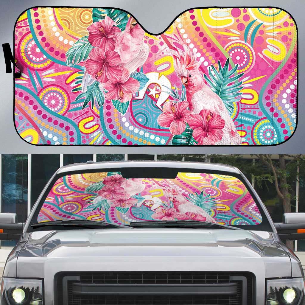 Australia Indigenous NAIDOC Week With Cockatoos Auto Sun Shade