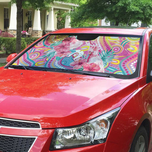Australia Indigenous NAIDOC Week With Cockatoos Auto Sun Shade