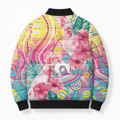 Australia Indigenous NAIDOC Week With Cockatoos Bomber Puffer Jacket