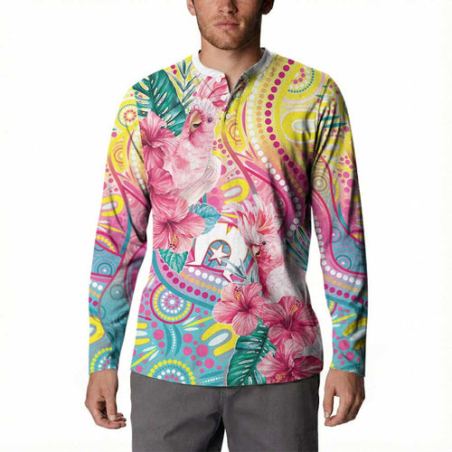 Australia Indigenous NAIDOC Week With Cockatoos Button Sweatshirt