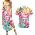 Australia Indigenous NAIDOC Week With Cockatoos Couples Matching Summer Maxi Dress and Hawaiian Shirt