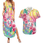 Australia Indigenous NAIDOC Week With Cockatoos Couples Matching Summer Maxi Dress and Hawaiian Shirt
