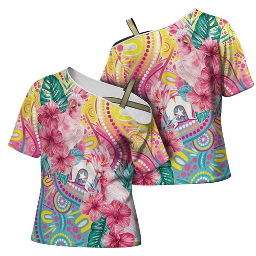 Australia Indigenous NAIDOC Week With Cockatoos Cross Shoulder Shirt