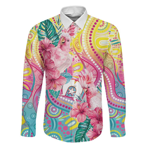 Australia Indigenous NAIDOC Week With Cockatoos Family Matching Long Sleeve Bodycon Dress and Hawaiian Shirt
