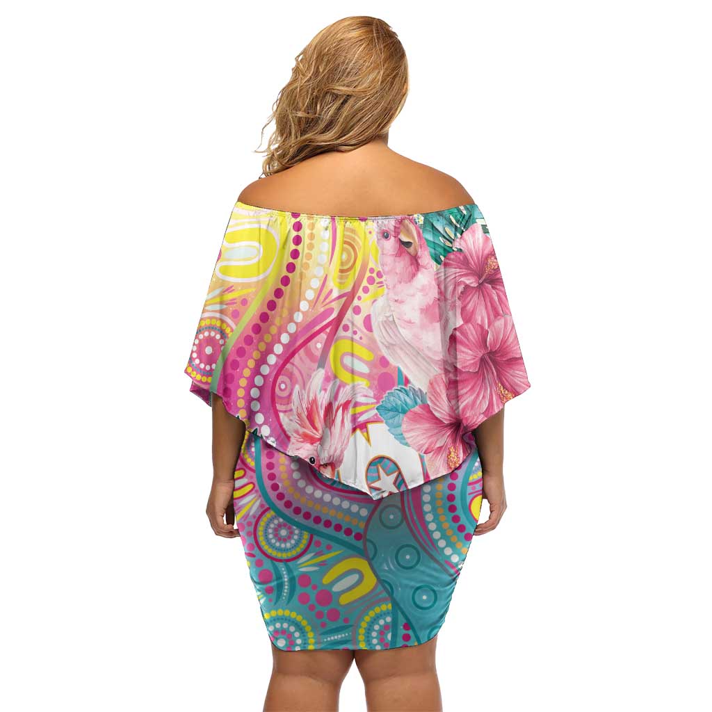 Australia Indigenous NAIDOC Week With Cockatoos Family Matching Off Shoulder Short Dress and Hawaiian Shirt