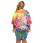 Australia Indigenous NAIDOC Week With Cockatoos Family Matching Off Shoulder Short Dress and Hawaiian Shirt