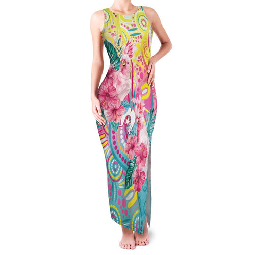 Australia Indigenous NAIDOC Week With Cockatoos Family Matching Tank Maxi Dress and Hawaiian Shirt