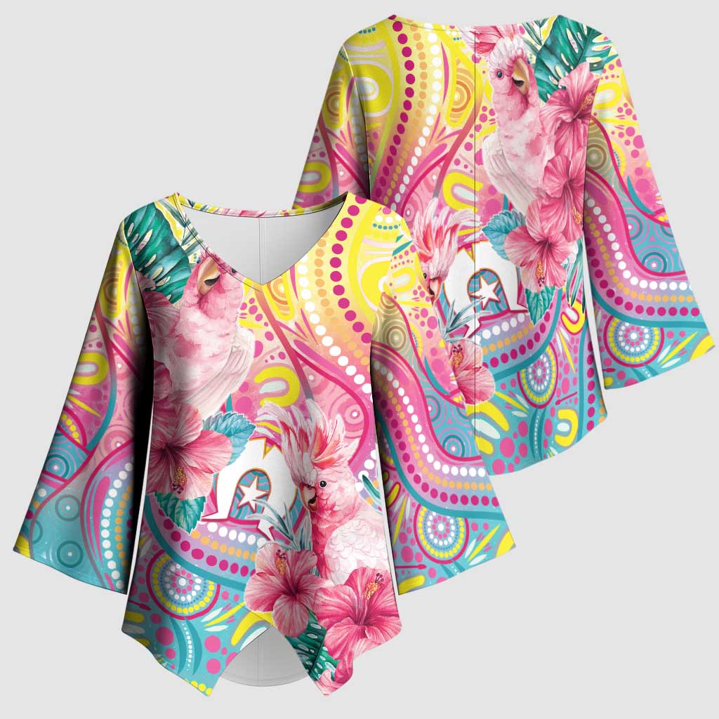 Australia Indigenous NAIDOC Week With Cockatoos Kimono Sleeve Blouse