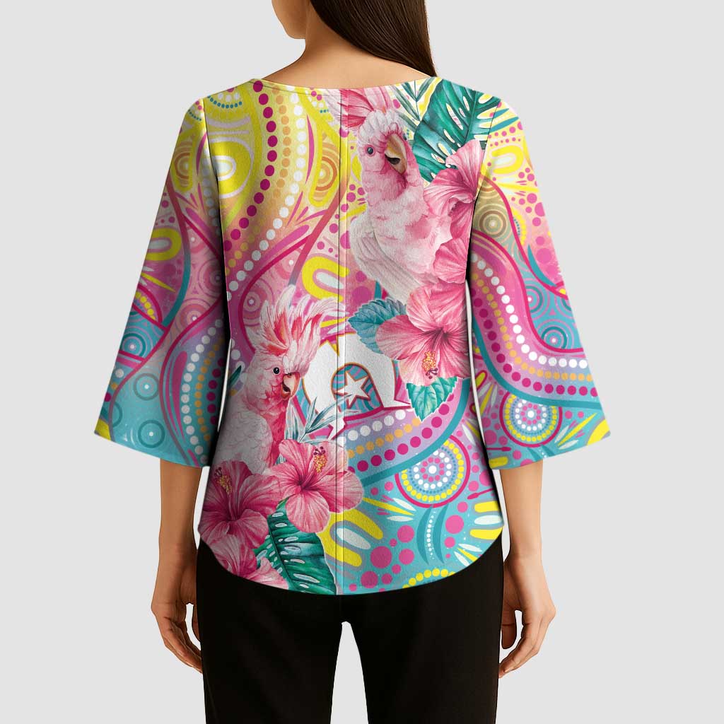 Australia Indigenous NAIDOC Week With Cockatoos Kimono Sleeve Blouse