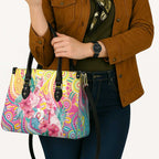 Australia Indigenous NAIDOC Week With Cockatoos Leather Bag