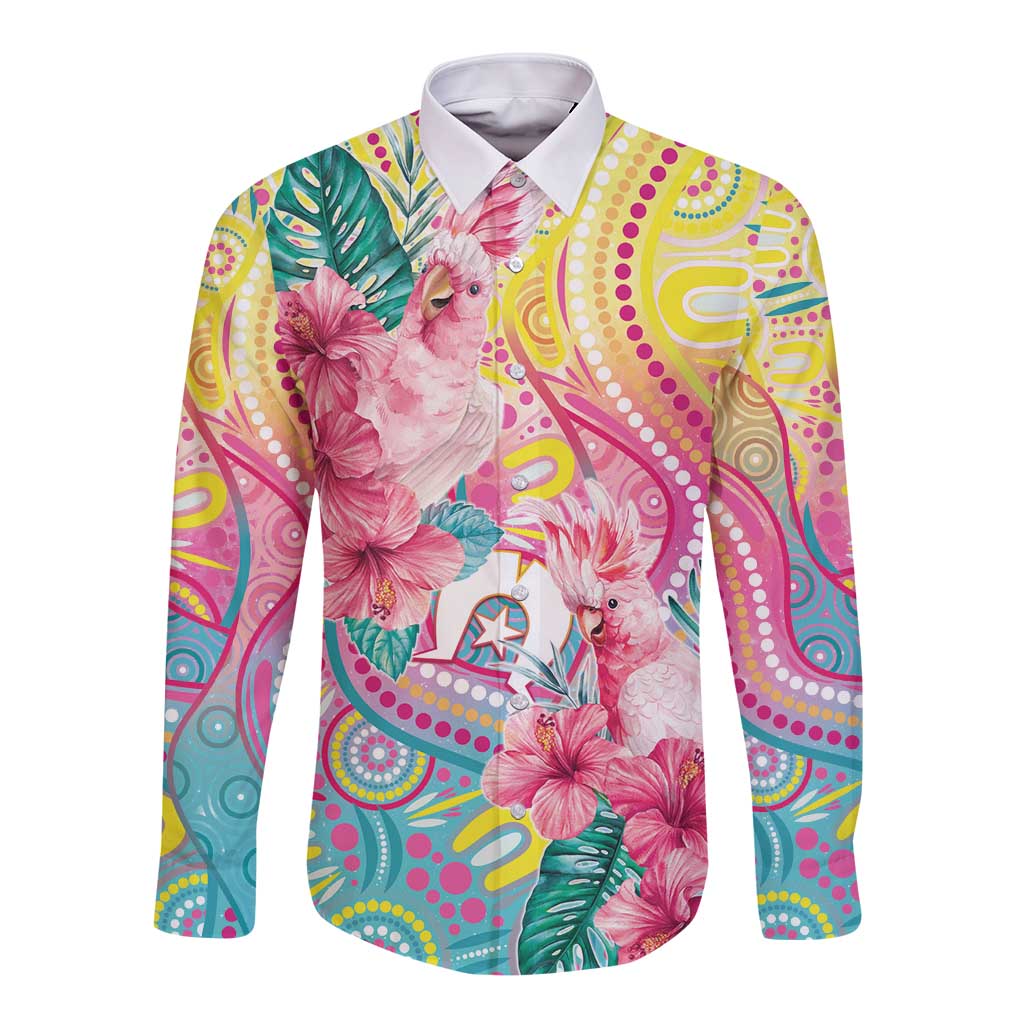 Australia Indigenous NAIDOC Week With Cockatoos Long Sleeve Button Shirt