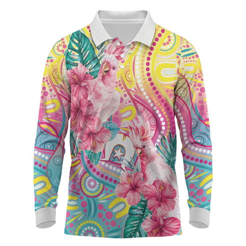 Australia Indigenous NAIDOC Week With Cockatoos Long Sleeve Polo Shirt
