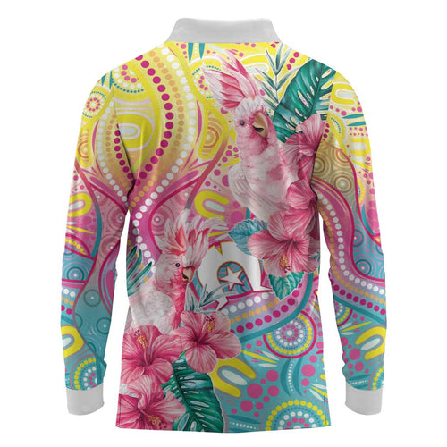Australia Indigenous NAIDOC Week With Cockatoos Long Sleeve Polo Shirt