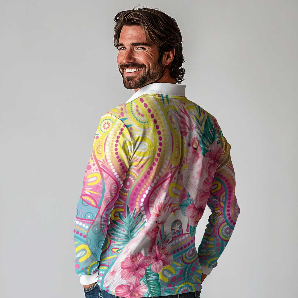 Australia Indigenous NAIDOC Week With Cockatoos Long Sleeve Polo Shirt
