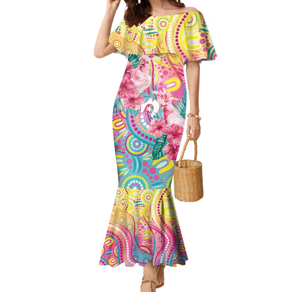 Australia Indigenous NAIDOC Week With Cockatoos Mermaid Dress