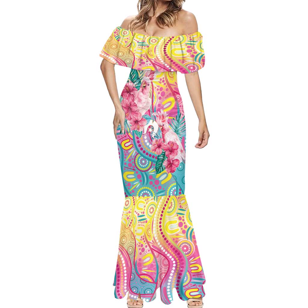 Australia Indigenous NAIDOC Week With Cockatoos Mermaid Dress