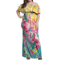 Australia Indigenous NAIDOC Week With Cockatoos Off Shoulder Maxi Dress