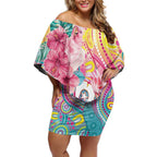 Australia Indigenous NAIDOC Week With Cockatoos Off Shoulder Short Dress
