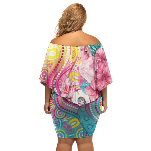 Australia Indigenous NAIDOC Week With Cockatoos Off Shoulder Short Dress