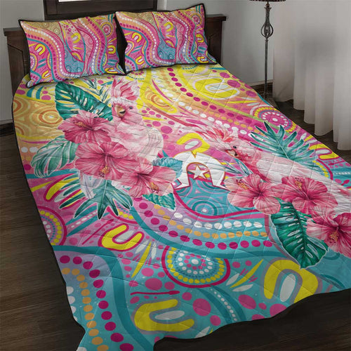 Australia Indigenous NAIDOC Week With Cockatoos Quilt Bed Set
