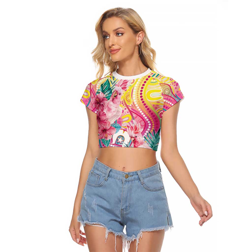 Australia Indigenous NAIDOC Week With Cockatoos Raglan Cropped T Shirt