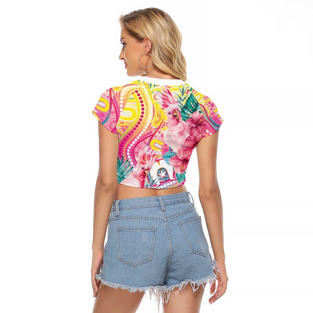 Australia Indigenous NAIDOC Week With Cockatoos Raglan Cropped T Shirt
