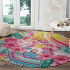 Australia Indigenous NAIDOC Week With Cockatoos Round Carpet