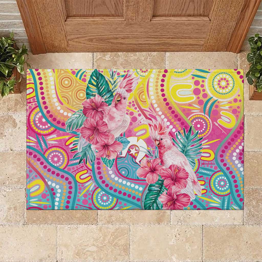 Australia Indigenous NAIDOC Week With Cockatoos Rubber Doormat