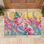 Australia Indigenous NAIDOC Week With Cockatoos Rubber Doormat