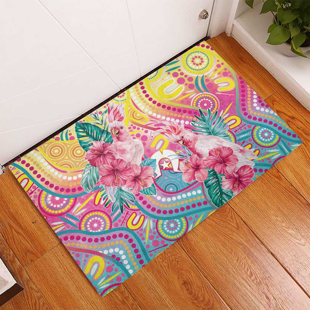 Australia Indigenous NAIDOC Week With Cockatoos Rubber Doormat