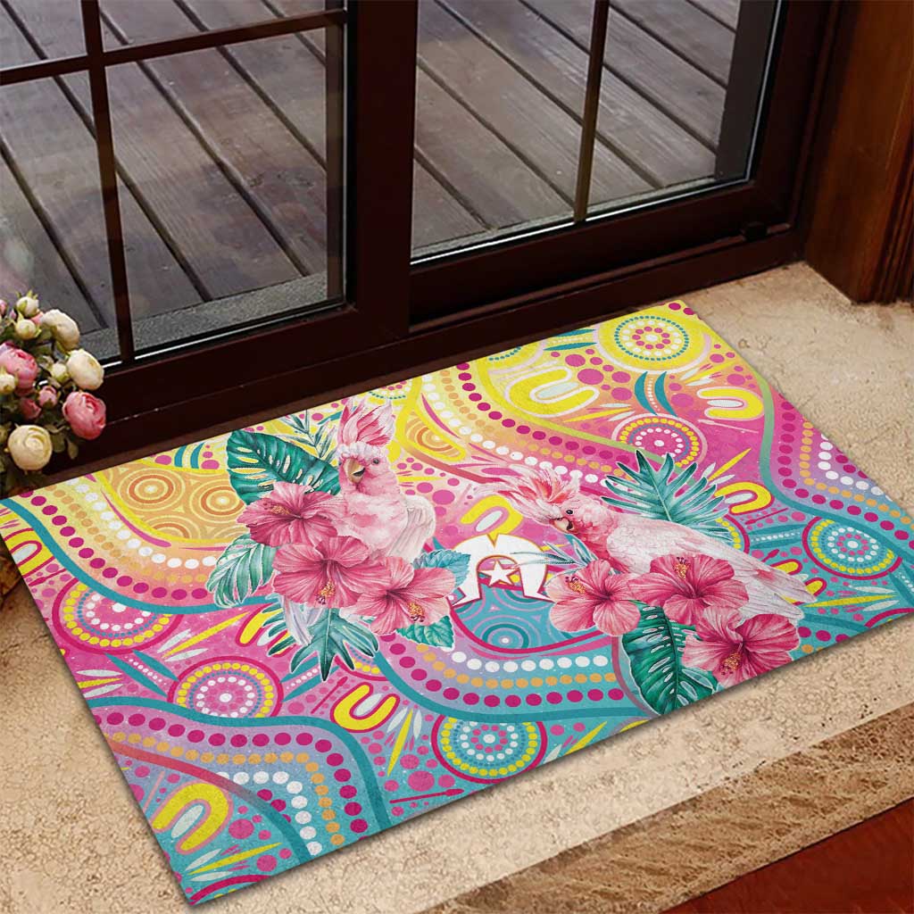 Australia Indigenous NAIDOC Week With Cockatoos Rubber Doormat