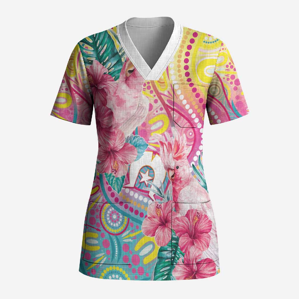 Australia Indigenous NAIDOC Week With Cockatoos Scrub Top