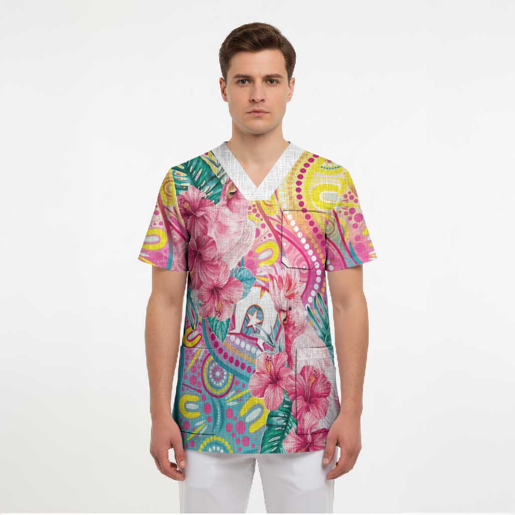 Australia Indigenous NAIDOC Week With Cockatoos Scrub Top