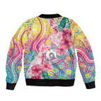 Australia Indigenous NAIDOC Week With Cockatoos Sleeve Zip Bomber Jacket