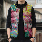 Australia Indigenous NAIDOC Week With Cockatoos Sleeveless Puffer Jacket