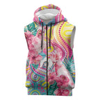 Australia Indigenous NAIDOC Week With Cockatoos Sleeveless Zip Hoodie