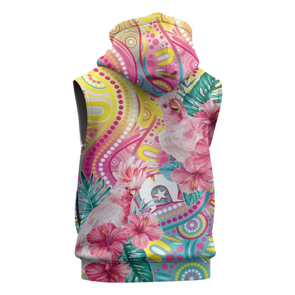 Australia Indigenous NAIDOC Week With Cockatoos Sleeveless Zip Hoodie