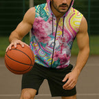 Australia Indigenous NAIDOC Week With Cockatoos Sleeveless Zip Hoodie